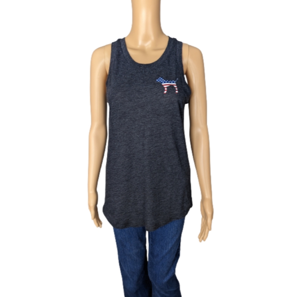 PINK Victoria's Secret Sequin Patriotic Dog Tank XS